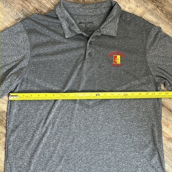 Pitt State Men’s Golf Polo Gray Embroidered Gorilla Logo Size Large Holloway - Picture 8 of 12